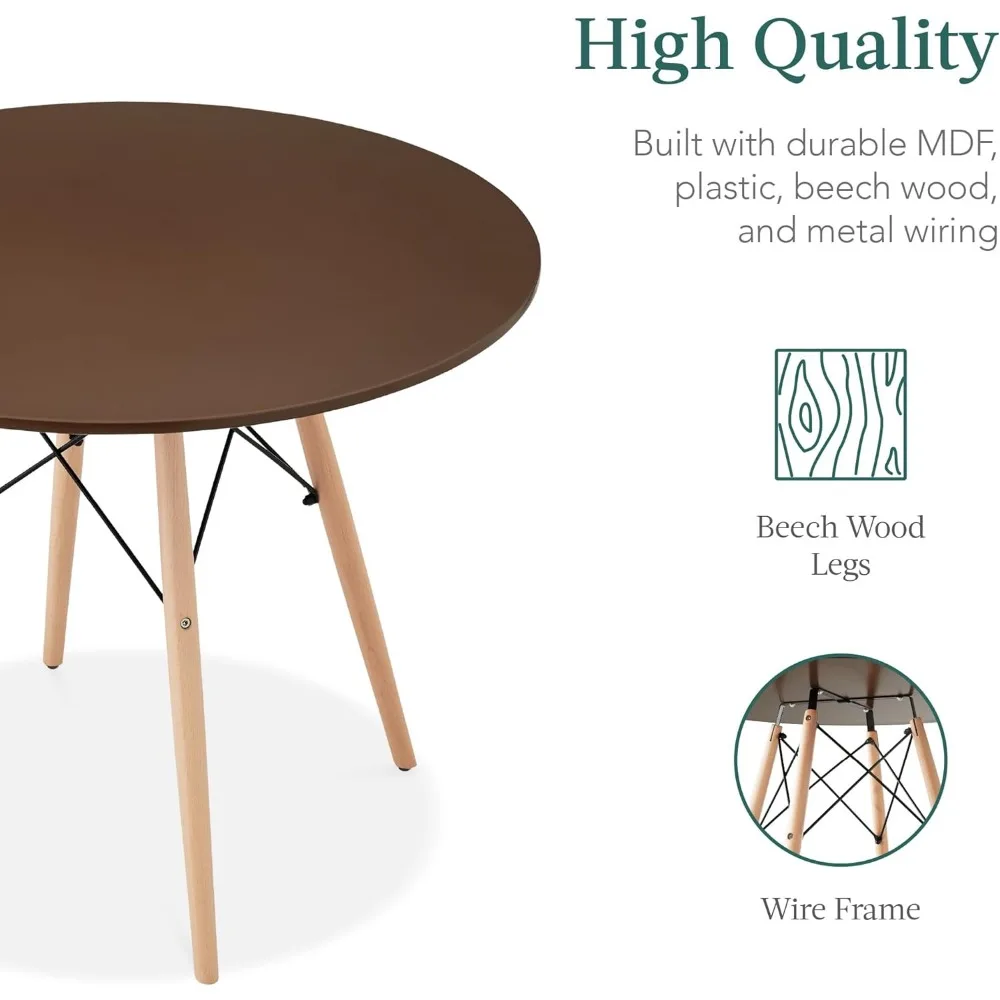 طقم طعام مكون من 5 قطع، طقم طاولة وكرسي حديث مدمج في منتصف القرن للمنزل، شقة مع 4 كراسي، بلاستيك S