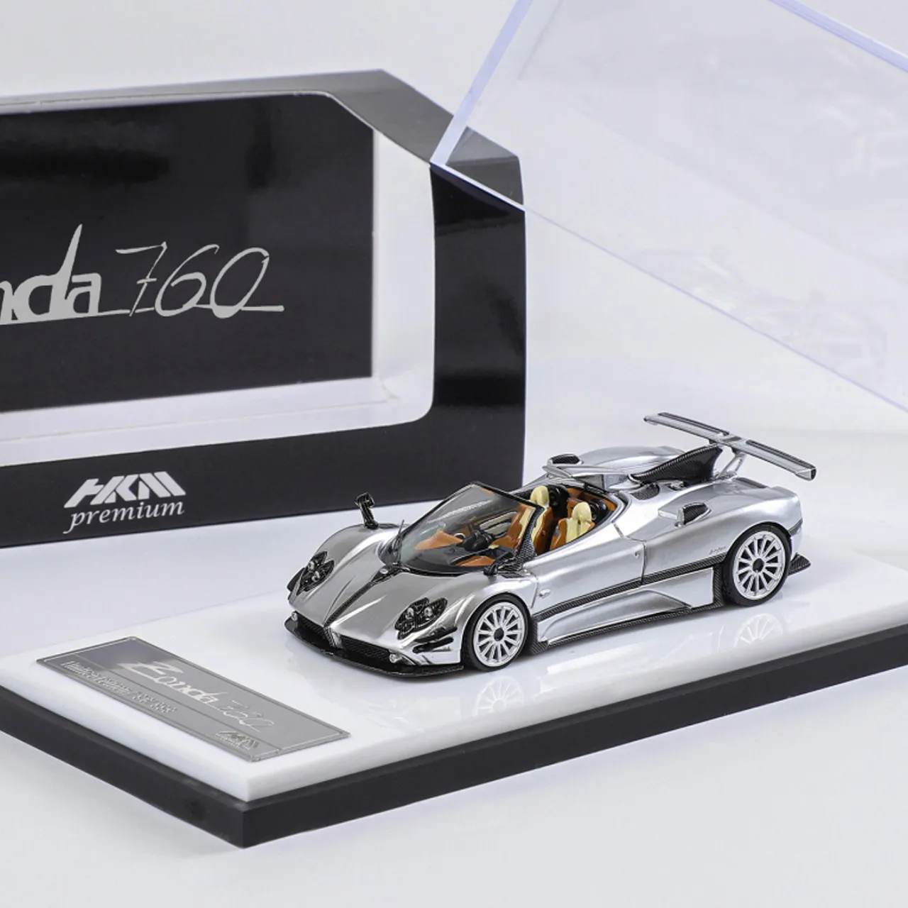 Modellino Auto HKM Pagani Zonda 760 Roadster 2022 Convertibile 1:64, Simulazione Realistica ad Alta Definizione in Metallo Pressofuso, Regalo Perfetto