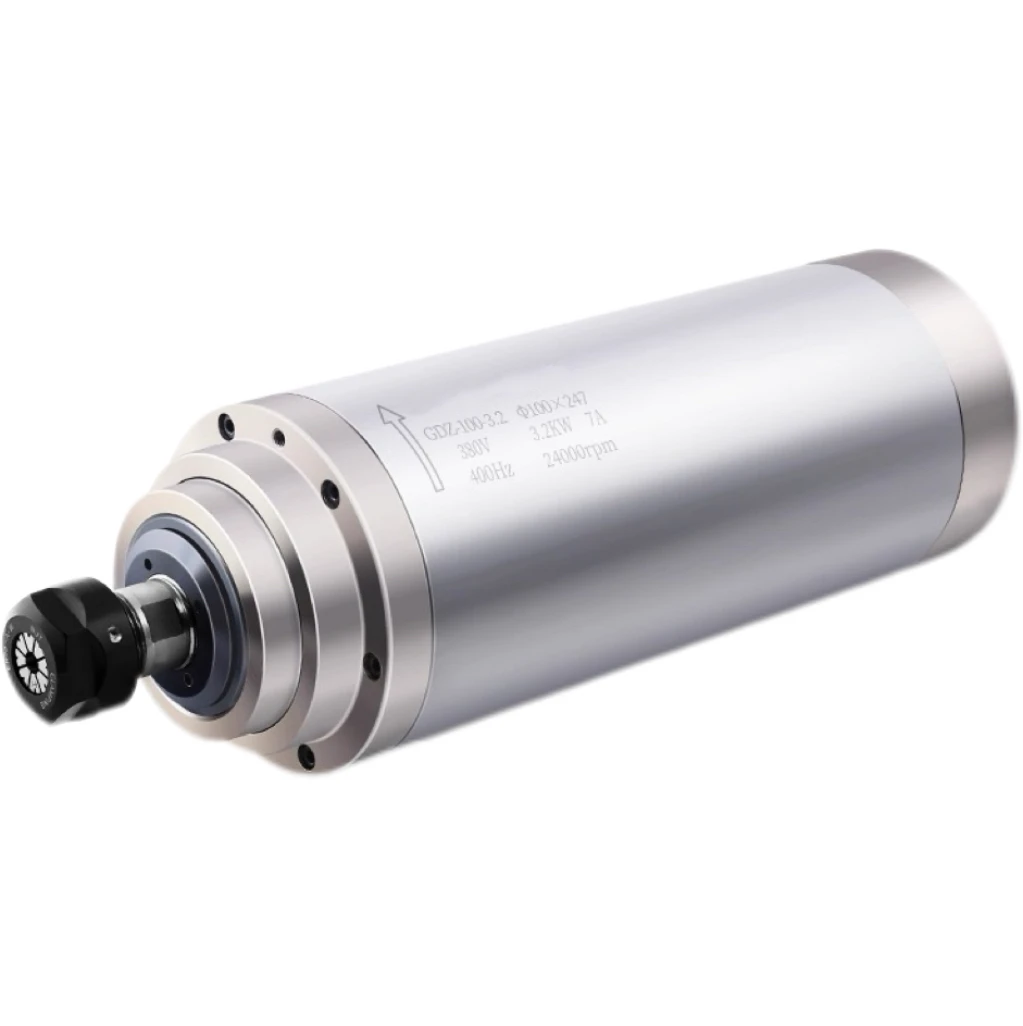 Water Cooling 2.2KW 1.5kw 0.8kw CNC Spindle Motor 220v/380V 800W 1500W 2000W 400hz Round Spindle 24000RPM Water-cooled For CNC