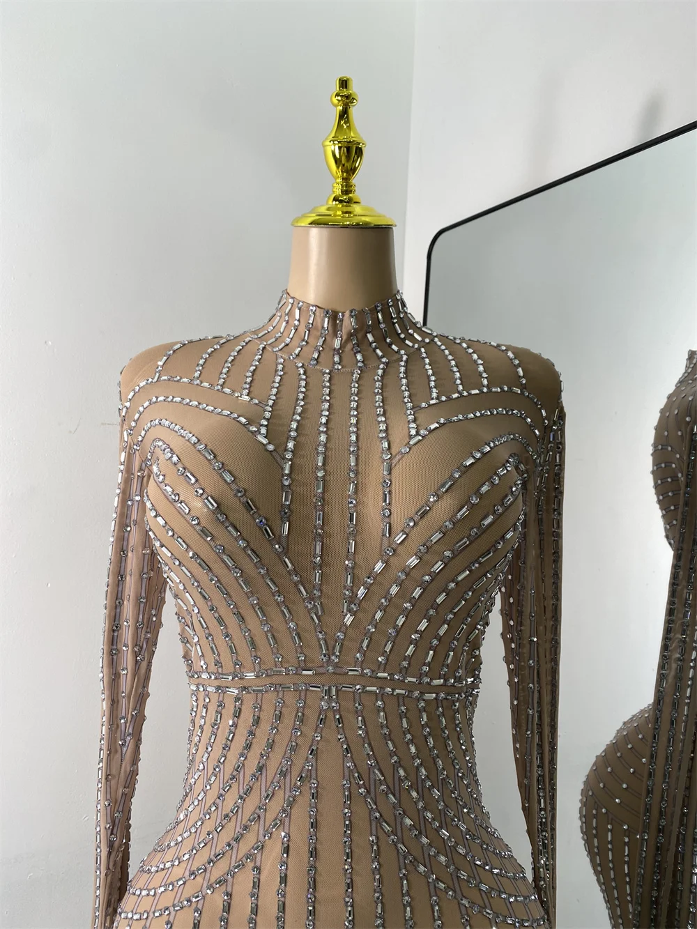 Luxury Rhinestones Long Party Dress Women Sexy See Through Mesh Music  Festival Dresses Design 2025 New Arrival Vestido - AliExpress 200000345