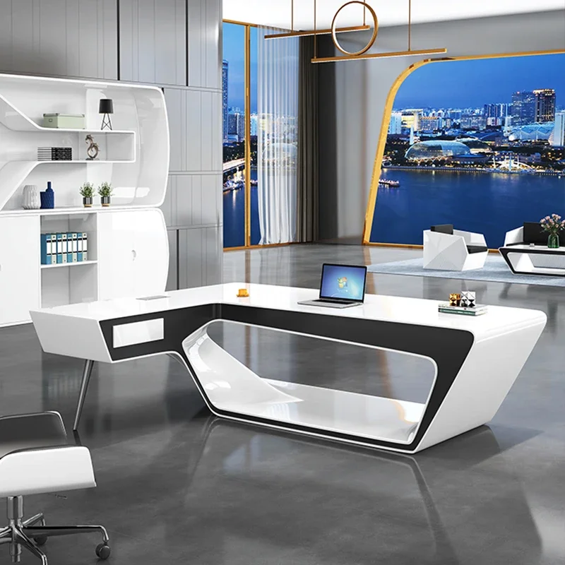 

Modern Cute Desk Accessories Kawaii Executive L Shaped White Vanity Desk Adjustable Computer Escritorio Modern Furniture