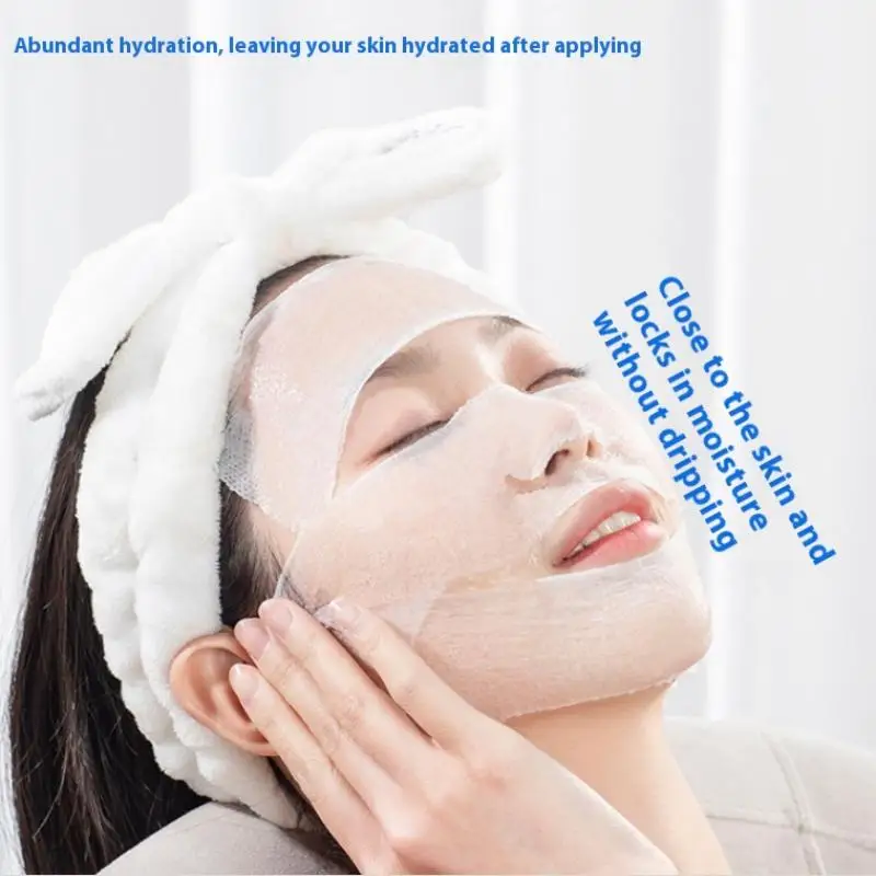 100 Uds. Almohadillas de algodón elásticas para compresas húmedas, tipo abierto, ultrafinas, para hidratación facial, desmaquillante, herramienta para el cuidado de la piel