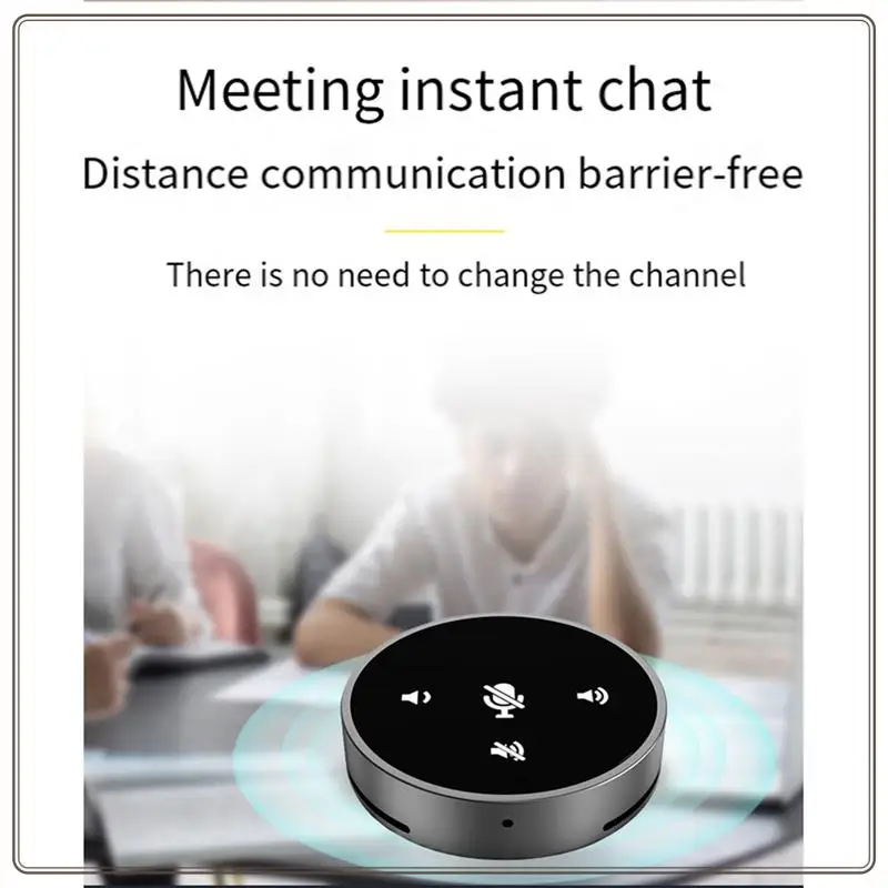 USB Microphone Conference Speakerphone, 360 Degree Omnidirectional Condenser Mic Computer Video Speakerphone For PC