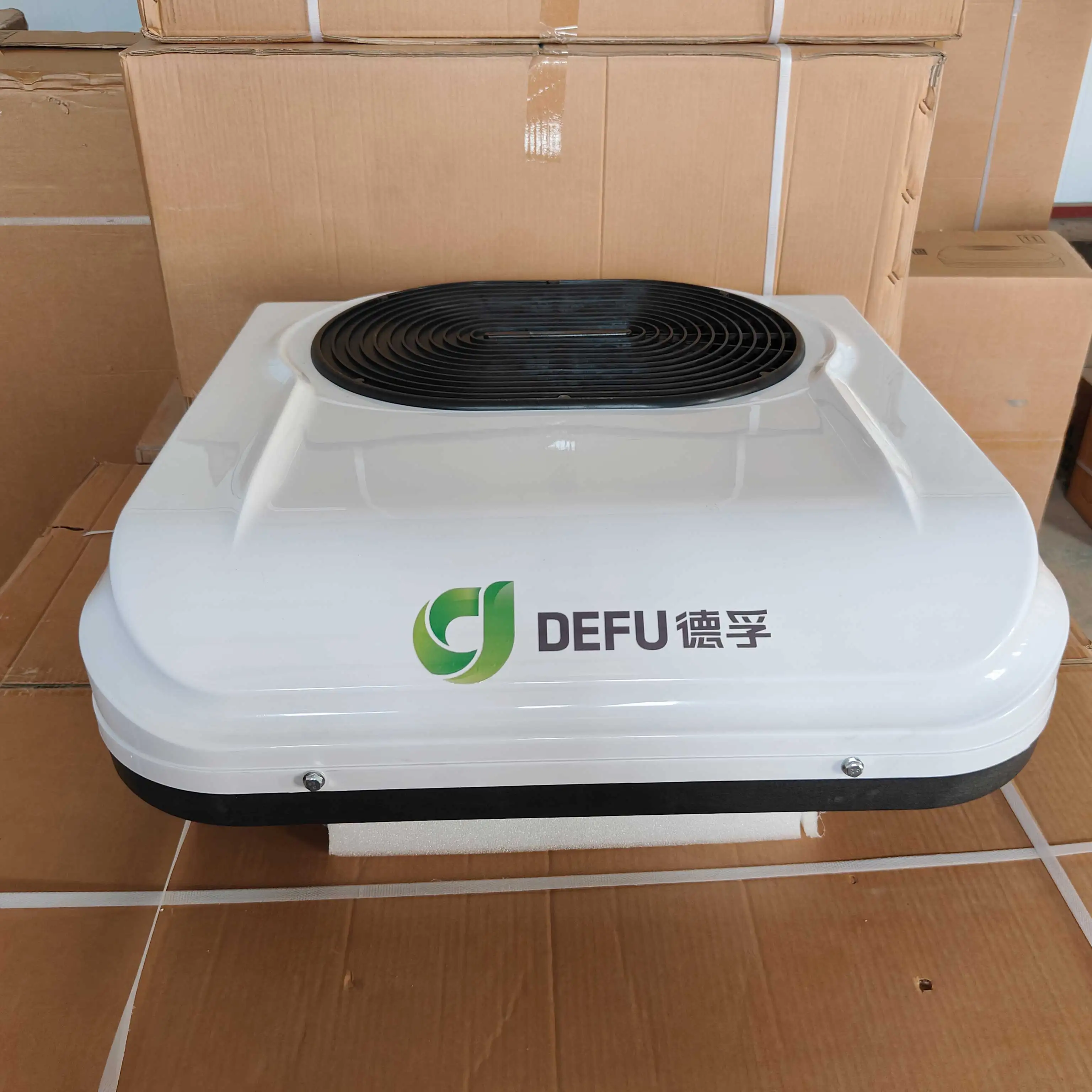 

DEFU Electric Truck Parking Battery Power Cabin Van 12 Volt Rv Rooftop Scroll Compressor Air Conditioner 7500-9000 BTU