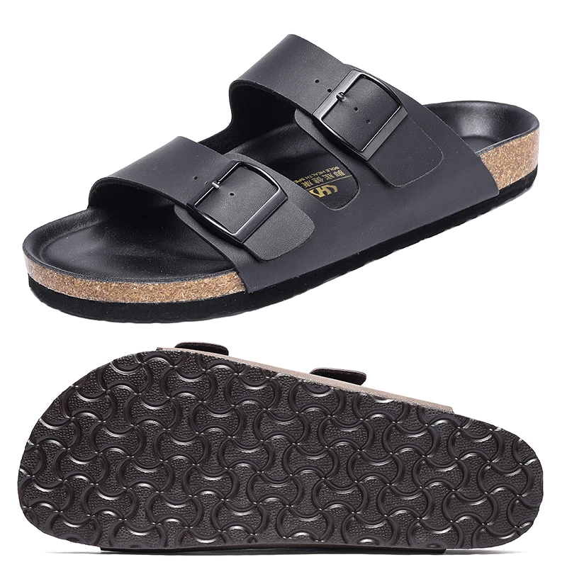 

Men's Sandals New Black Fashion Cowhide Slippers Summer Leisure Sports Sandals Comfortable Breathable Versatile Shoes Large