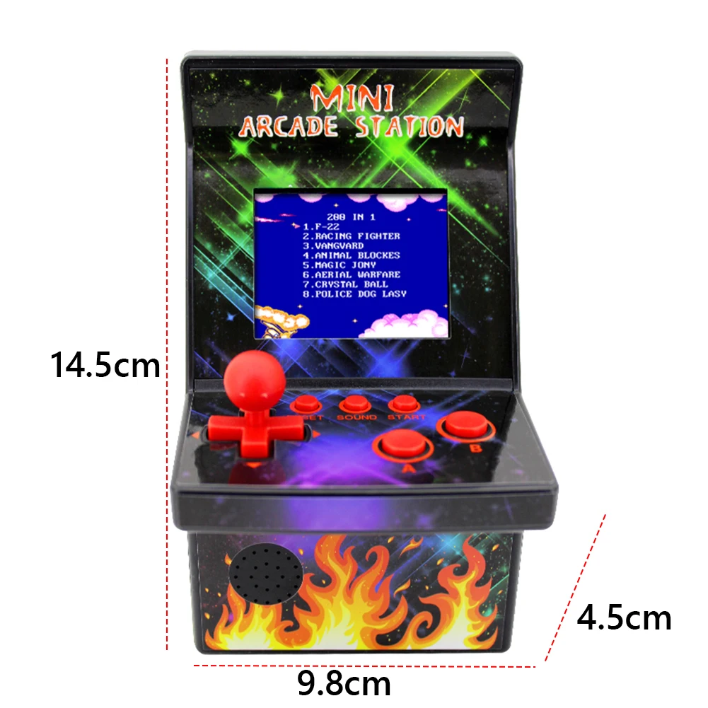 8-Bit Portable Retro Gaming Console Built-in 200 Classic Games Game Machine 2.5inch Screen Video Game Console for Childrens