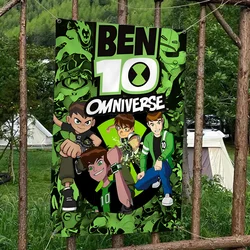 Cartoon B-Ben 10 Cool Large Size Flags Printing Patterns Interesting Birthday Party Decorations Banner