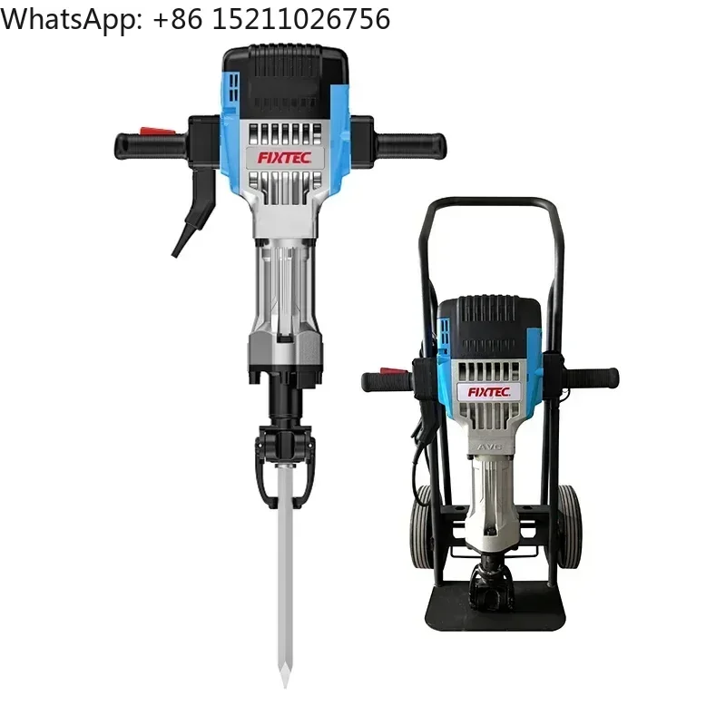 

FIXTEC High Durability Power Tools 2000W 29kg 28mm HEX Concrete Breaker Demolition Hammer Drill Machine With Wheel Barrow