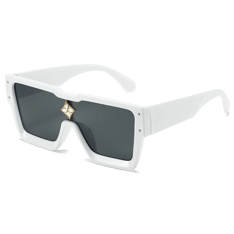 Lunettes de soleil carrées de luxe en diamant pour hommes et femmes, lunettes de soleil de marque de créateur glamour, classiques, unisexes, protection UV400