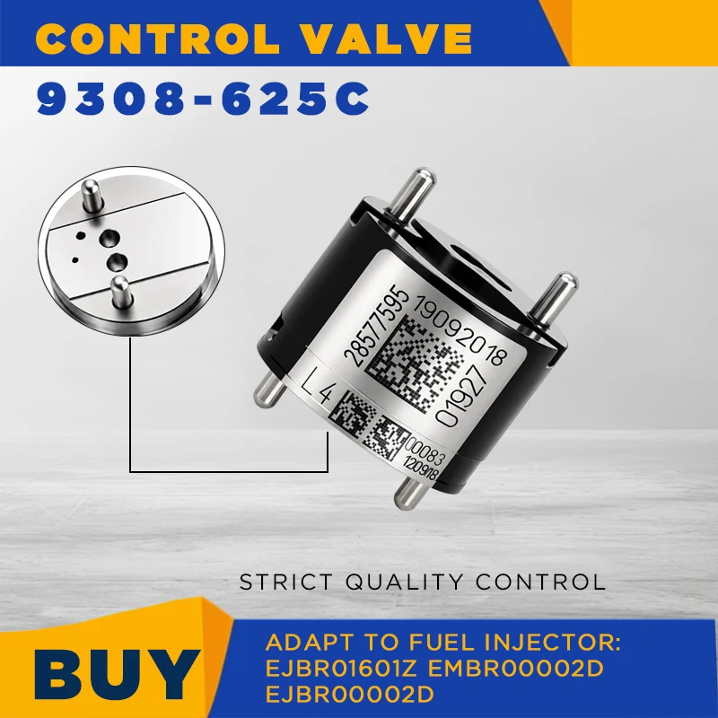 Common Rail Injector Valve 9308-625C,Three-Groove Design For EMBR00002D EJBR00002D EMBR00101D Diesel Injection Assemblies.LJ2330
