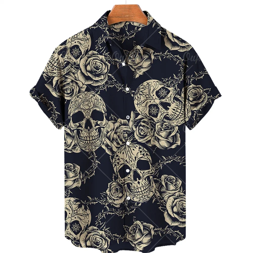 Men's Designer Hawaii Shirts Short Sleeve Collar Top Fashion Streetwear 3d Printed Hiphop Casual Vintage Clothing