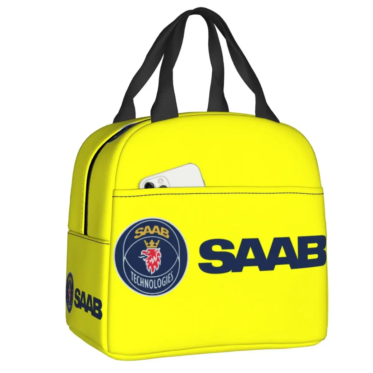 Custom Sweden Saabs Scanias Trucks Insulated Lunch Bag for Outdoor Picnic Waterproof Thermal Cooler  Box Women Children