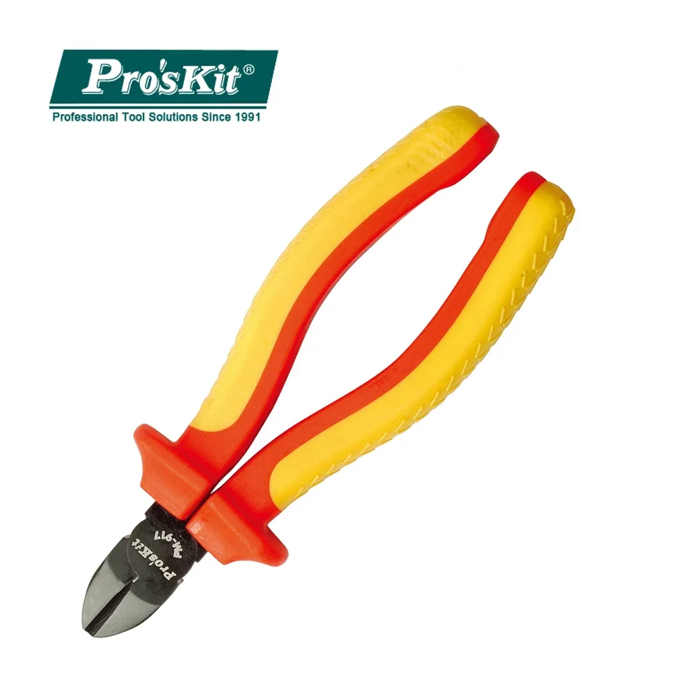 

Pro'skit PM-917 High Voltage Insulation Diagonal Cutting Pliers Side Cutter(165mm) Electrician Cable Wire Nipper Tools