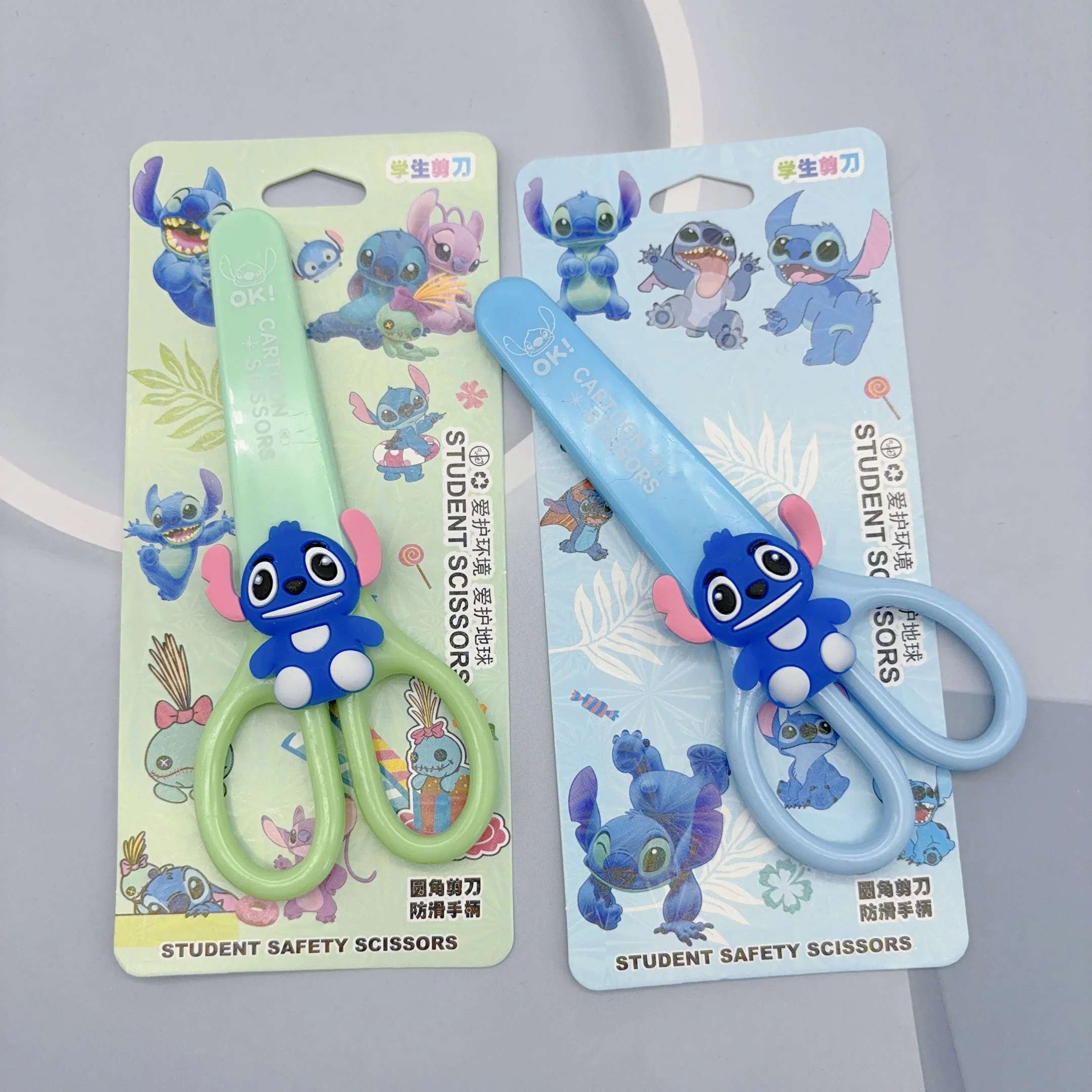 Disney Stitch Scissors Kawaii Lilo Stitch Children Safety Protective Handmade Scissors Cartoon Cute Stationery Supplies Gifts