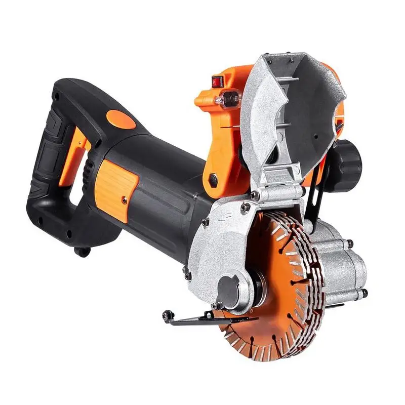 Image of Elektrische Wandfräse 5000 U/min, 4800 Watt Wandnutenfräsmaschine, 42mm Nutfräser für Ziegel, Granit, Marmor, Beton, mit 5 Sägeblättern