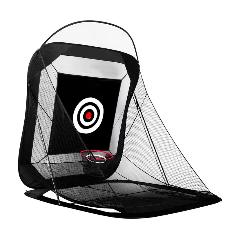 Golf Indoor Outdoor Swing Chipping Practice Net Automatic Ball Return Foldable Easy Store Portable Hitting Cage Encrypted Nylon