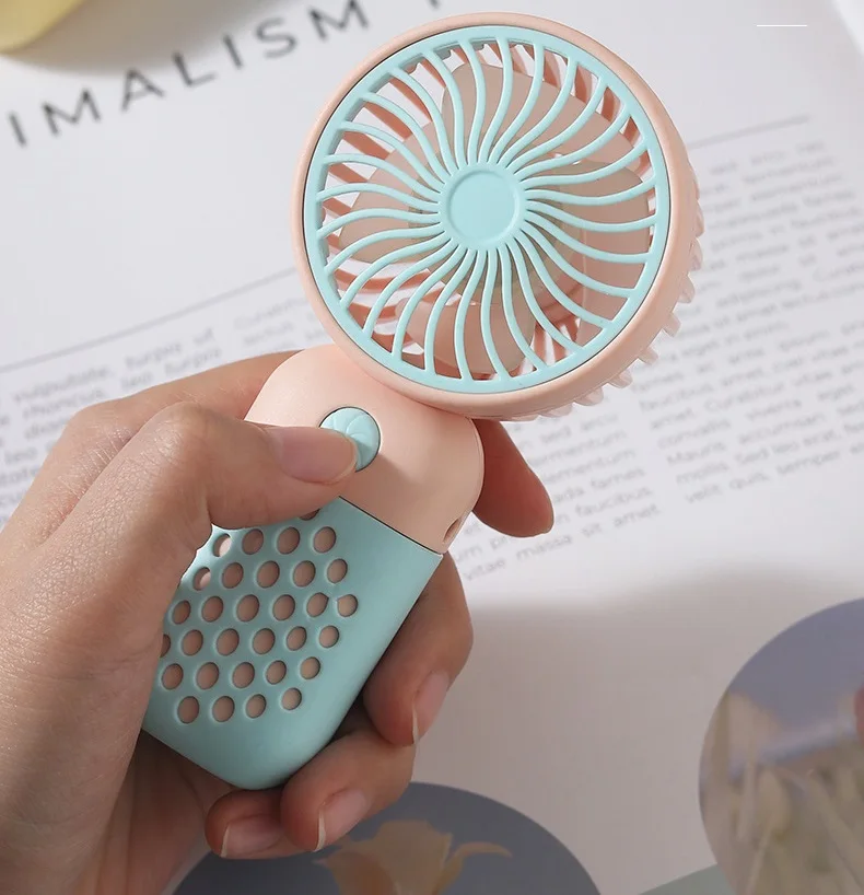 Simpatico Mini ventilatore USB ventilatore portatile portatile ricaricabile Mini pratico ventilatore tascabile a basso rumore piccolo ventilatore elettrico dormitorio per studenti