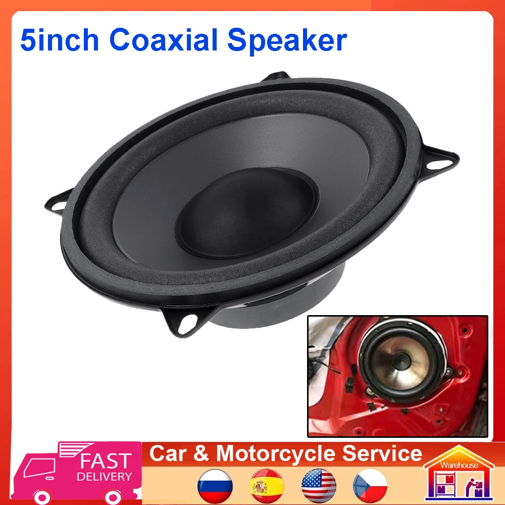 

5 Inch Car Coaxial Speaker for Subwoofer 500w Auto 2-Way Door Audio Sound Automotive 93dB Car HIFI Speakers