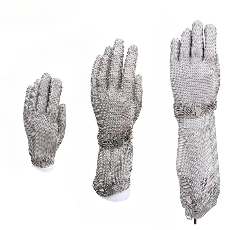 Food grade safety cut proof stab resistant butcher cut proof gloves chain mail steel ring mechanic work gloves