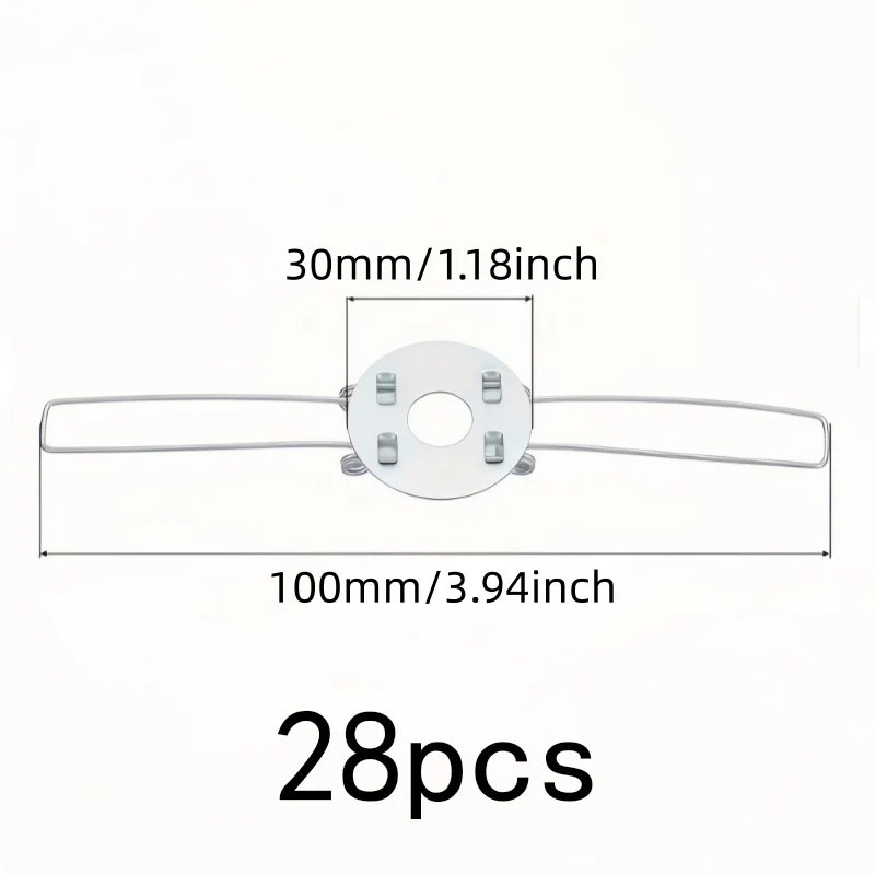 Secure Clamping Force 100mm Lampshade Holder Clips 28 pcs, perfect for Lampshade Installation, Easy Snap-On Install