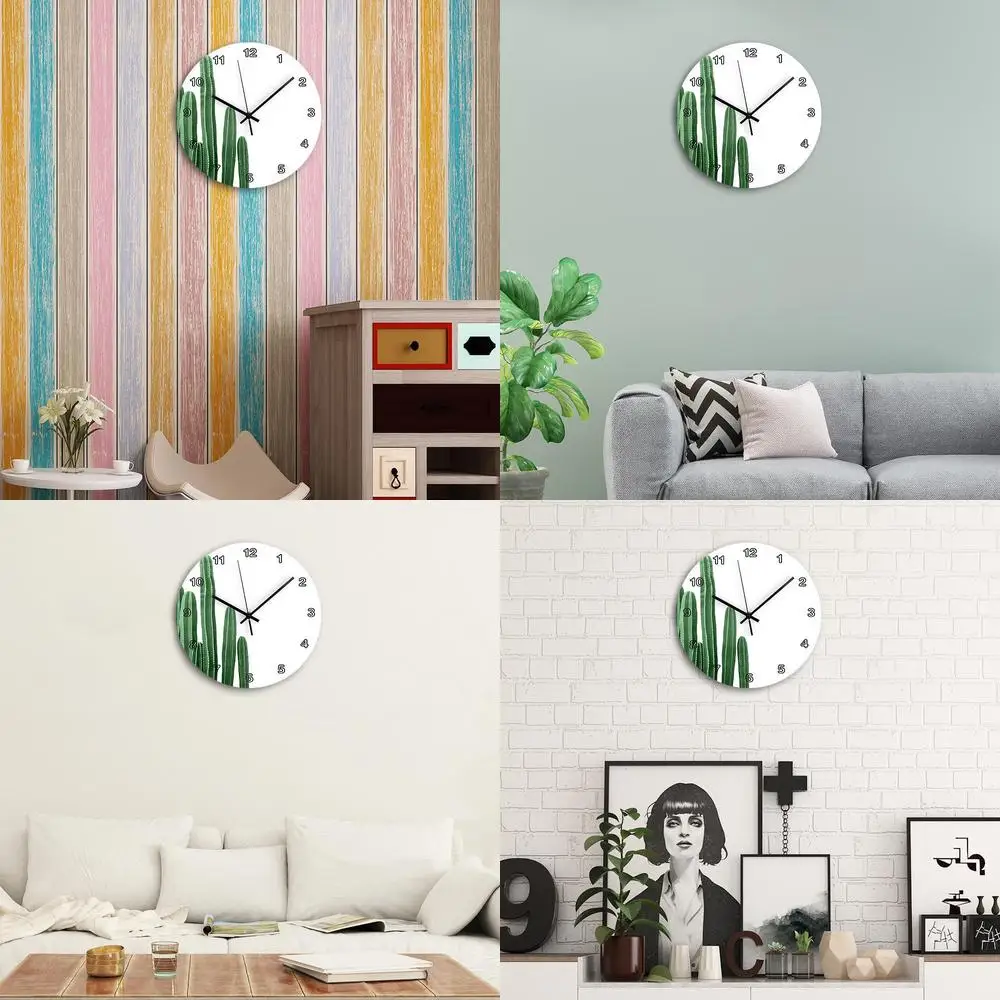 New Cactus Clock Modern Fashion Creative Style Living Room Home Decor Nordic Wall Clock Wholesale