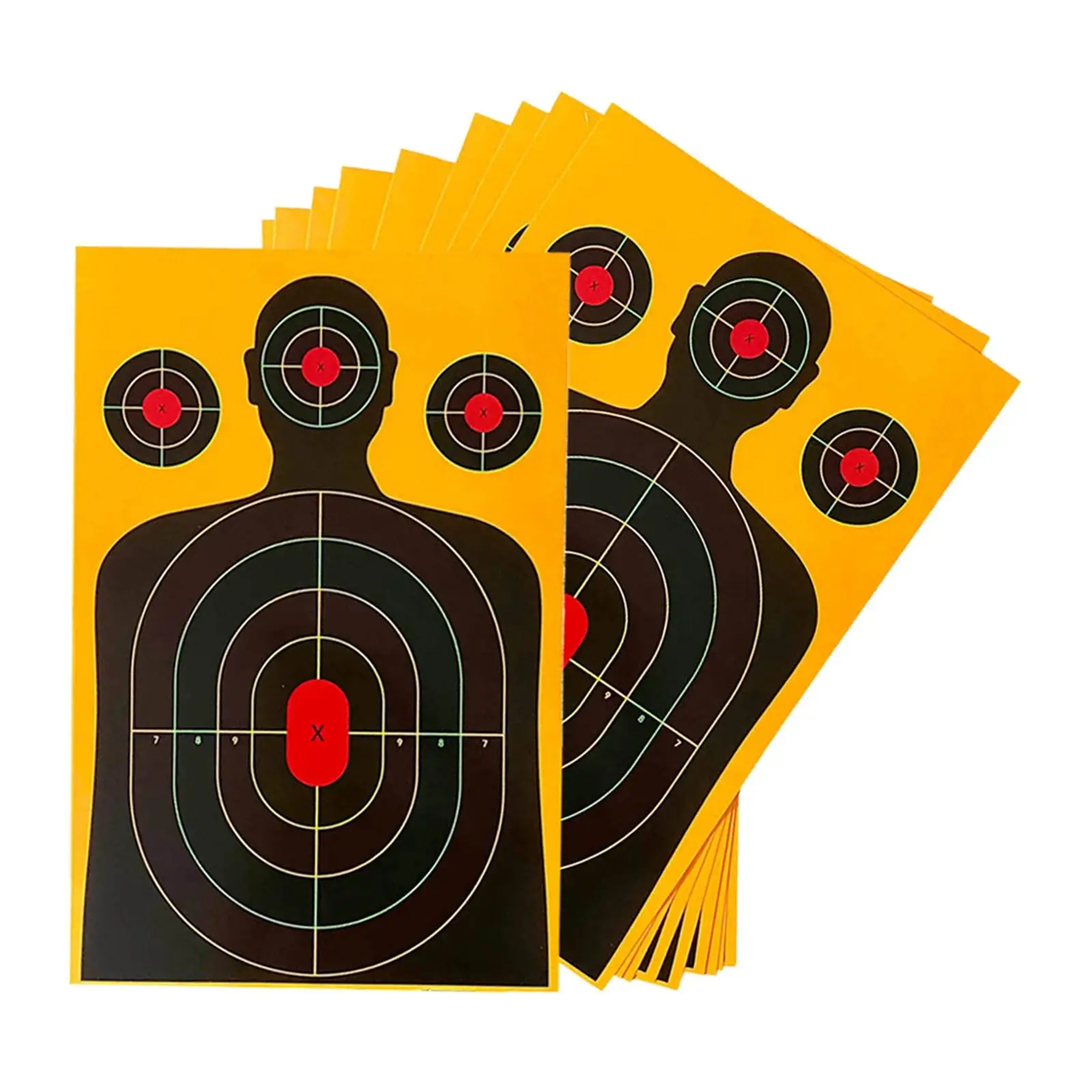 10Pcs Silhouette Target Hunting Practice Letter Partition Professional Durable