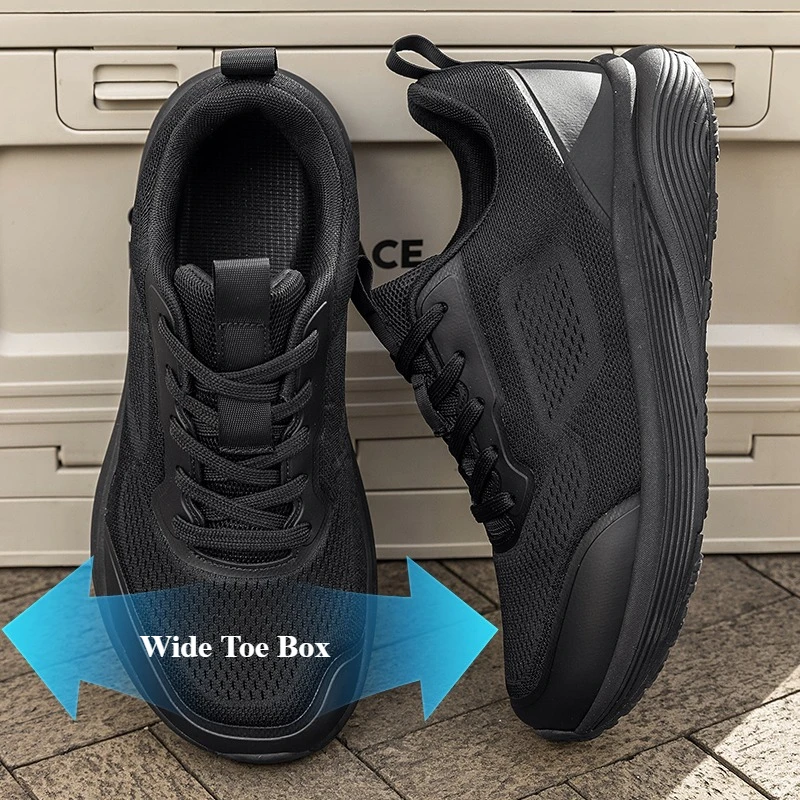 Men's Wide Toe Box Sneakers Platform Casual Shoes Breathable Running Shoes for Men Cushioned Well Extra Wide Width Sports Shoes