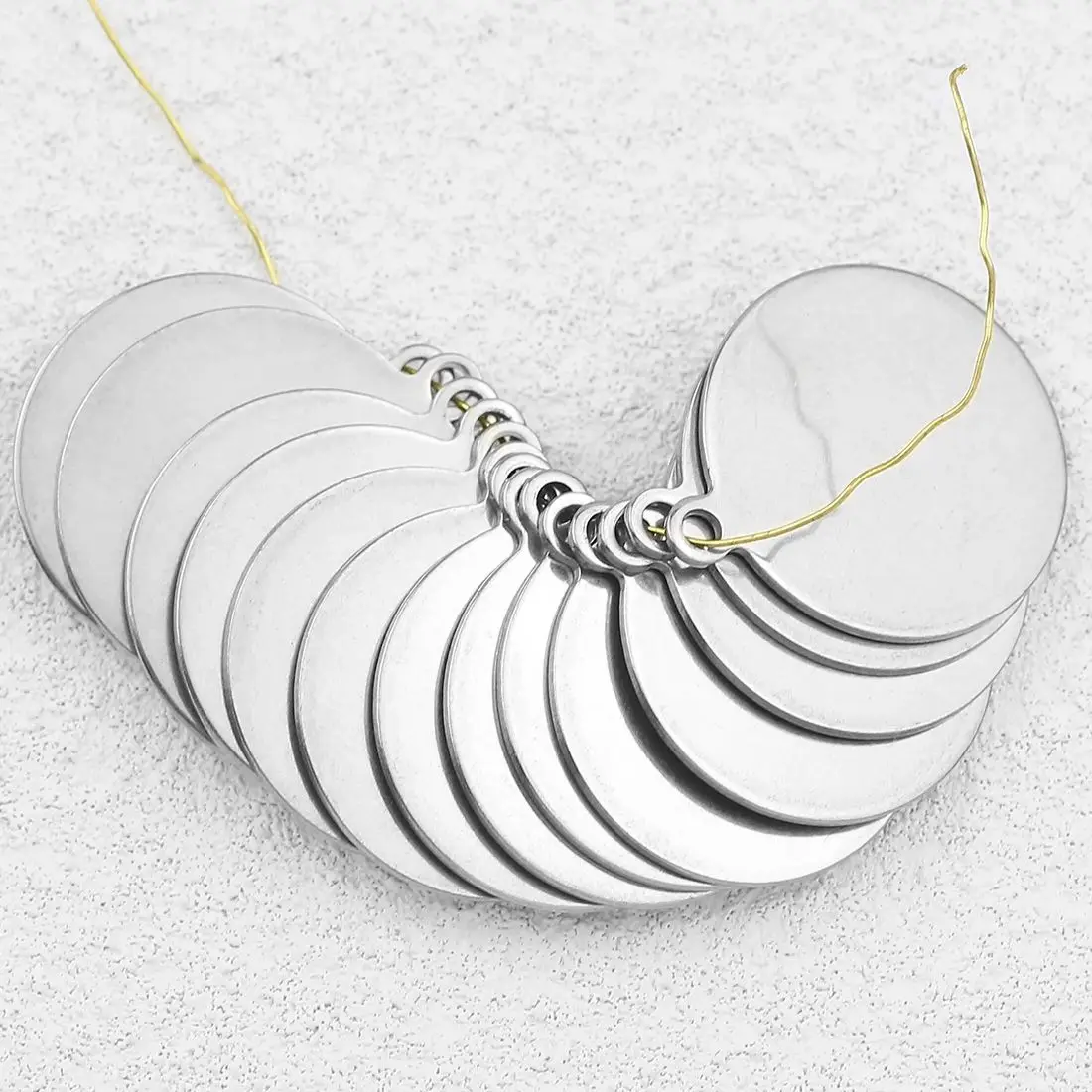 

10Pc Stainless Steel Round Tag Pendants 6-25mm Blank Metal Blanks for Personalized Jewelry Engraving Crafts and DIY Message Tags