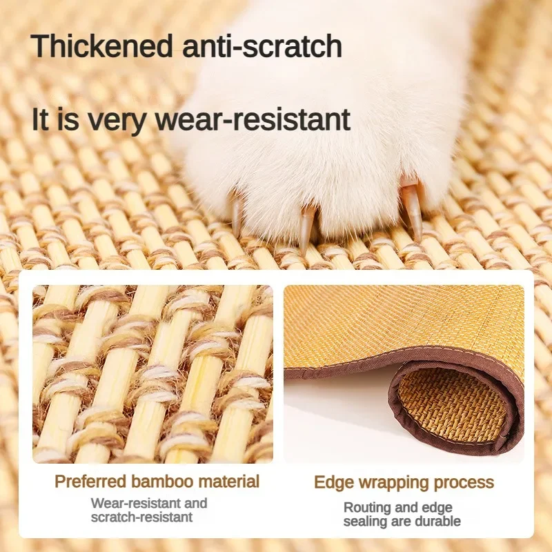 Katze Kratzmatte Wand Sofa Schutz Katze Kratzbrett Pad Starke Bambus Katzenpfoten Massage Spielzeug Stuhl Sofa Möbel Schutz – Detail 2