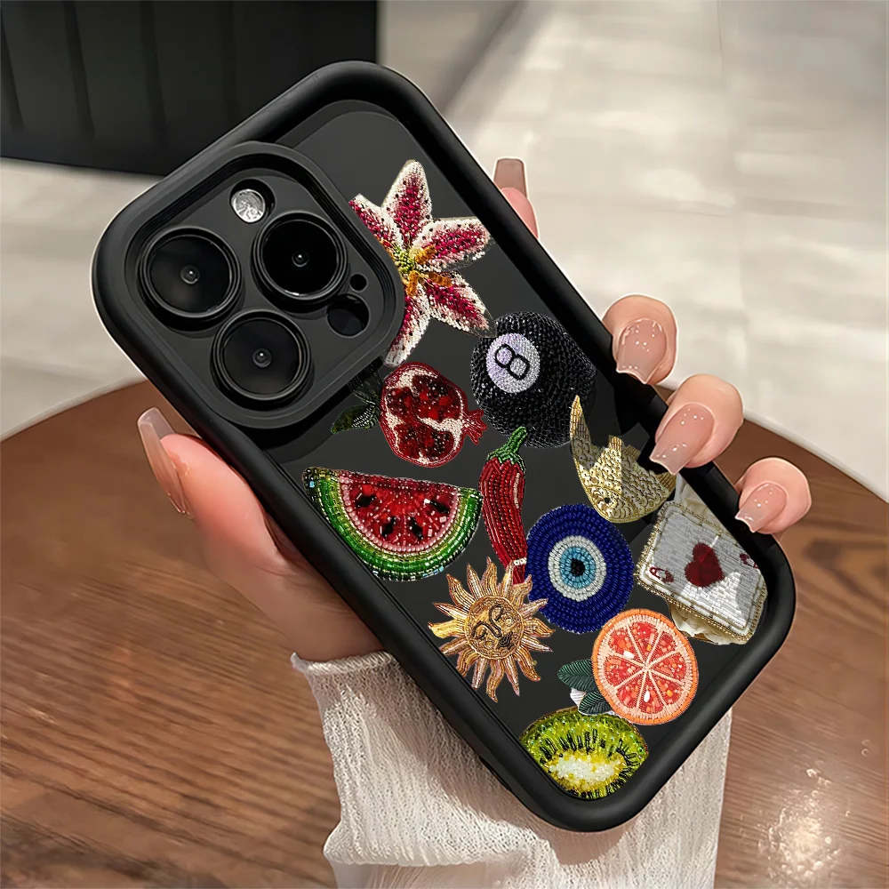 Art Starfish Sun Saturn Fruit Handyhülle für IPhone 17 16e 16 15 14 13 12 11 Air Pro Max Mini XR XS X 7 8 6 Plus Soft Back Cover