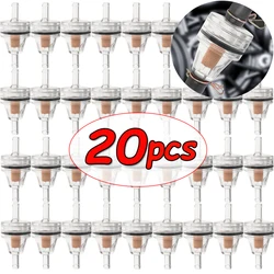 1-30pcs Universal Motorcycle Tuning Fuel Filter Inline Petrol Filter 6mm Copper Wick Transparent Filter Motorbike Accessories