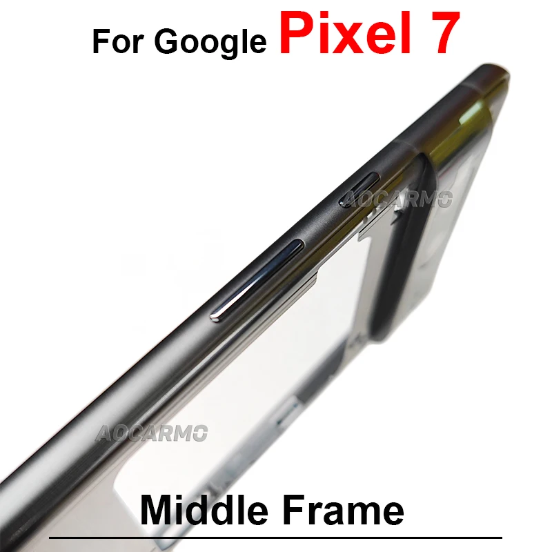 For Google Pixel 7 7Pro Pro Middle Frame With Side Keys Camera Cover Replacement Parts