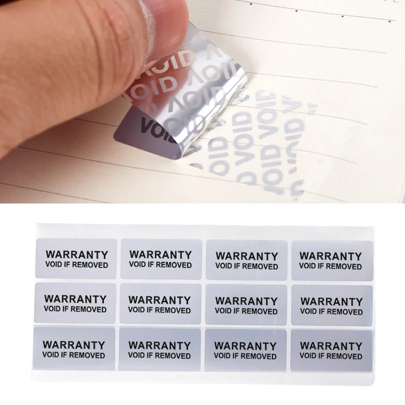 100Pcs Warranty Protection Sticker 40*20mm Tamper Proof Void Label Stickers Disposable Security Seal Anti-counterfeiting Sticker