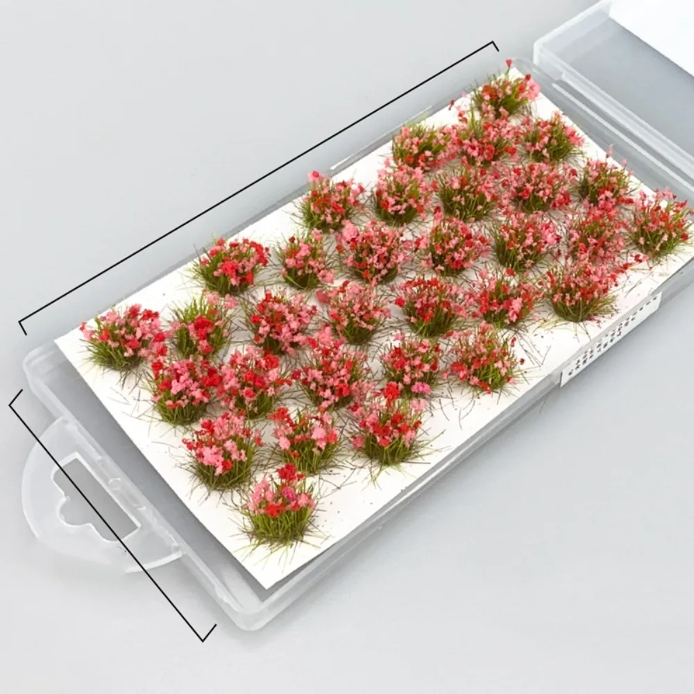 

Simulation Miniature Flower Cluster Model Making Diy Building Small Grass Model Colorful Railway Train Static Tuft