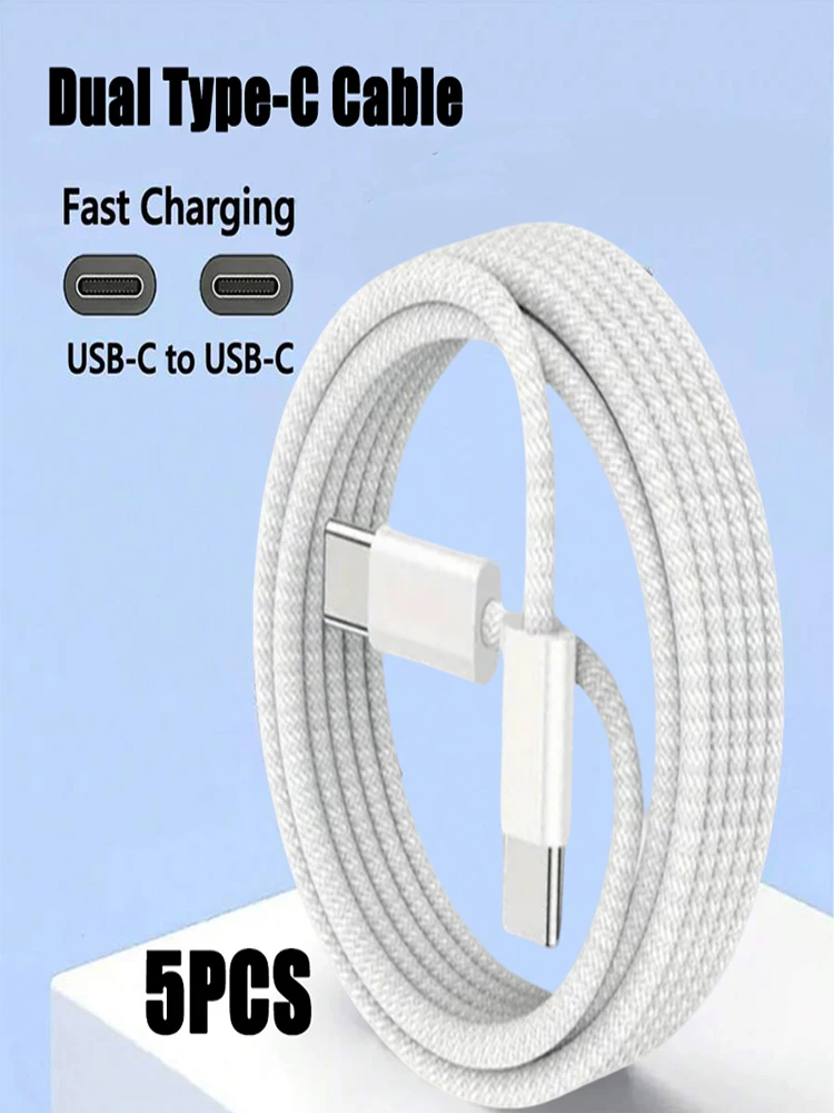 5PCS 60W USB C Kabel Für iPhone 16 15 Plus Pro Max Xiaomi Typ C Kabel PD Schnelle Ladegerät kabel Typ-C Kabel Telefon Kabel Zubehör