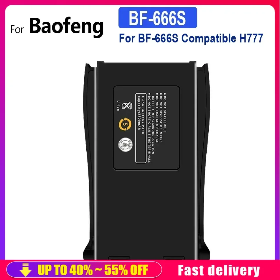 1500mAh Portable Battery For Baofeng Walkie Talkie Compatible with H-777 BF-777S RT21/H777S/RT24V Radio BL-1 BF-888S BF-C1