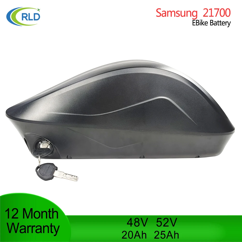 48V 52V EBike Battery Tank Samsung21700 20Ah 25Ah 21Ah Electric Bike Lithium Battery for Bicycle Scooter Motorcycle with Charger