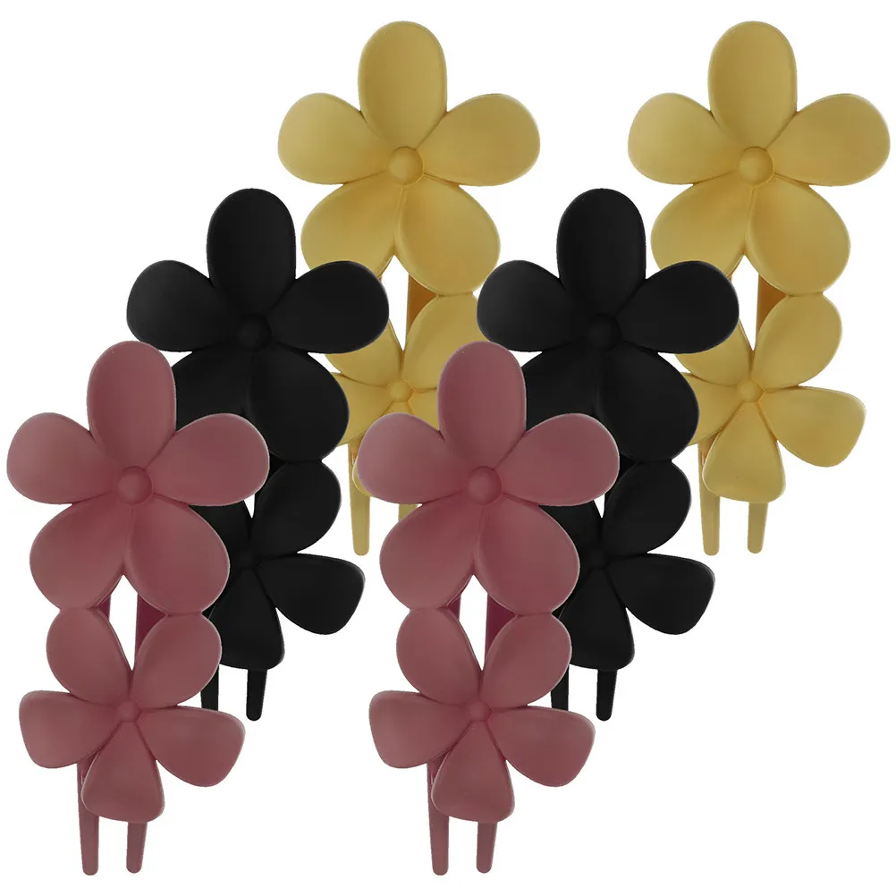 

6Pcs Floral Hair Barrettes for Women Fancy Decorative Clips Strong Hold Fine Thick Hair Styling Accessories for Bridal Evening