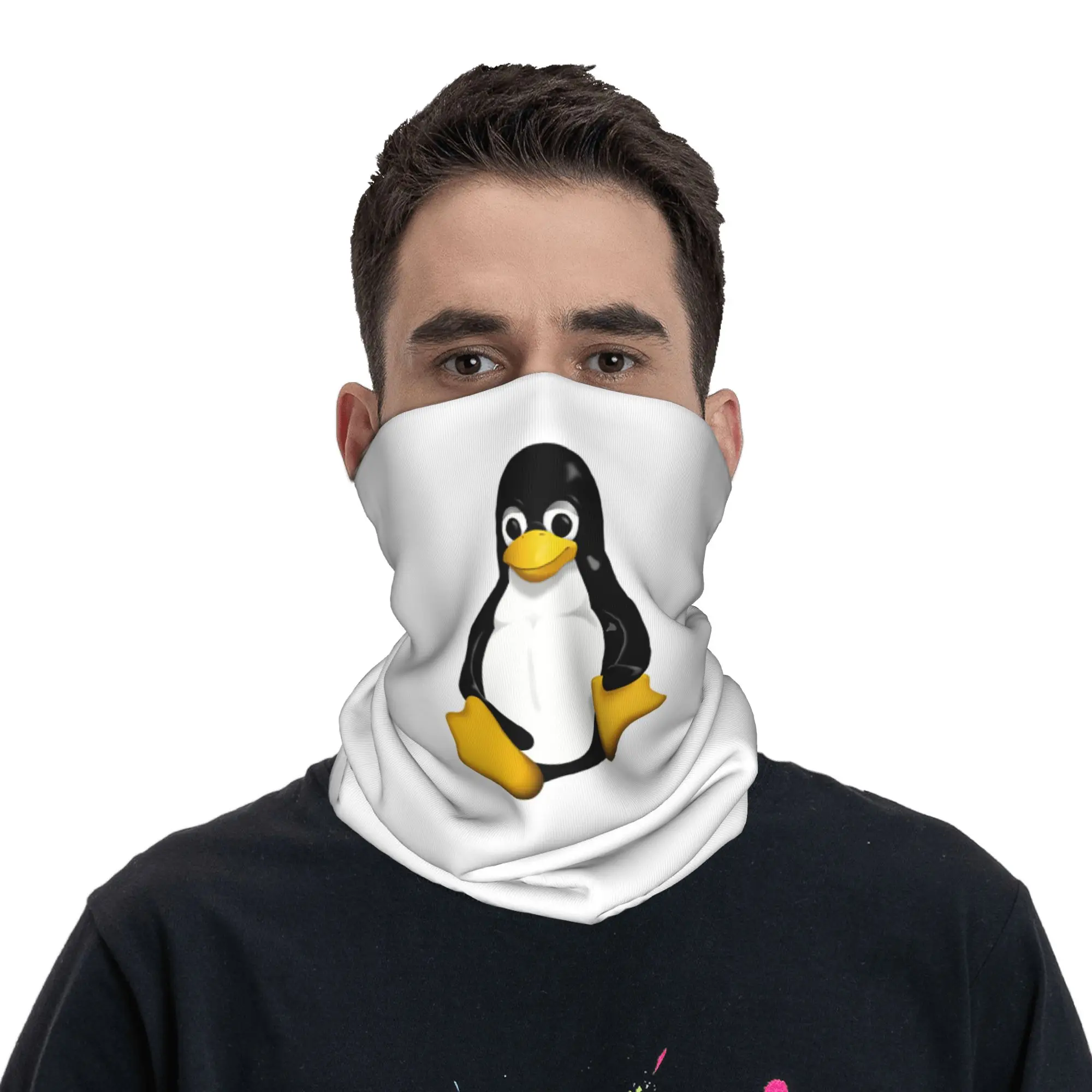 Linux logo Bandana Neck Cover Printed Mask Scarf Multi-use Cycling Scarf Outdoor Sports Unisex Adult All Season