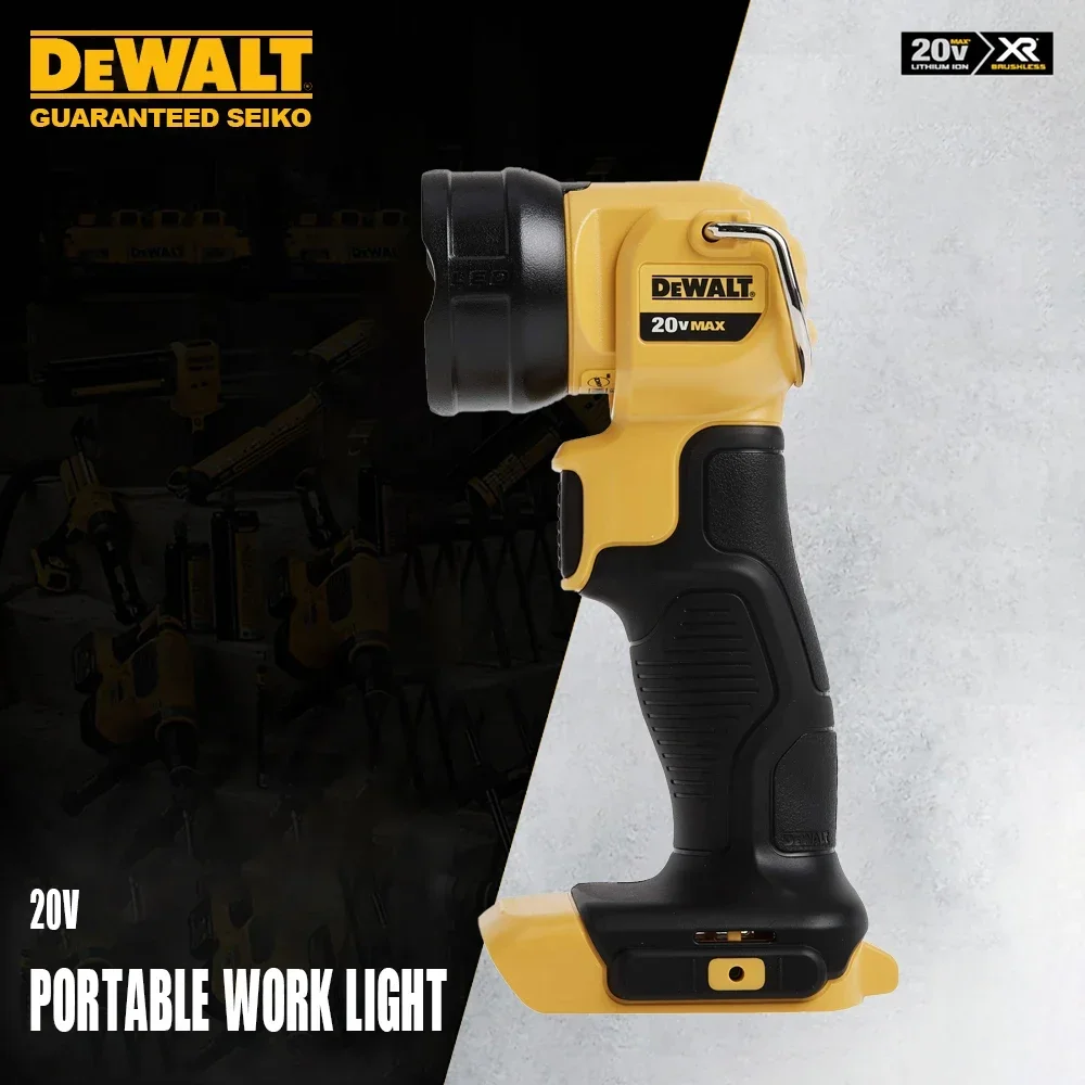 DeWALT DCL040 Cordless Portable Spotlights LED Rechargeable Rotatable 20v 110lm for Work Place Universal 18v Battery Platform