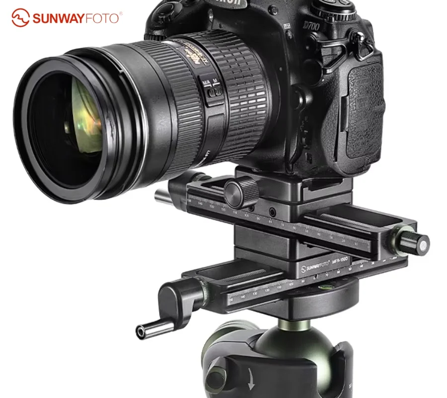 SUNWAYFOTO Wormdrive Macro Rail w Arca/RRS Compatible Bi-Directional Clamp for Precision Focus