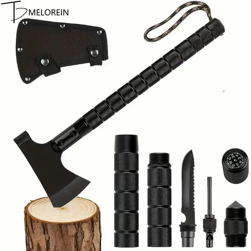 Outdoor Ax Multi-Functional Tactical Ax Car Camping Felling Fire Fighting Mountain Firewood Splitting