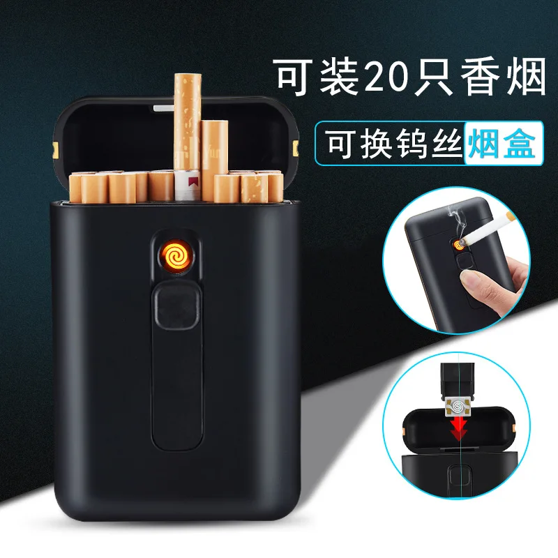 

Portable Automatic Cigarette Case Metal Cigarette Holder Box for 20pcs Size Cigarette Lighter Not Included Gift for women