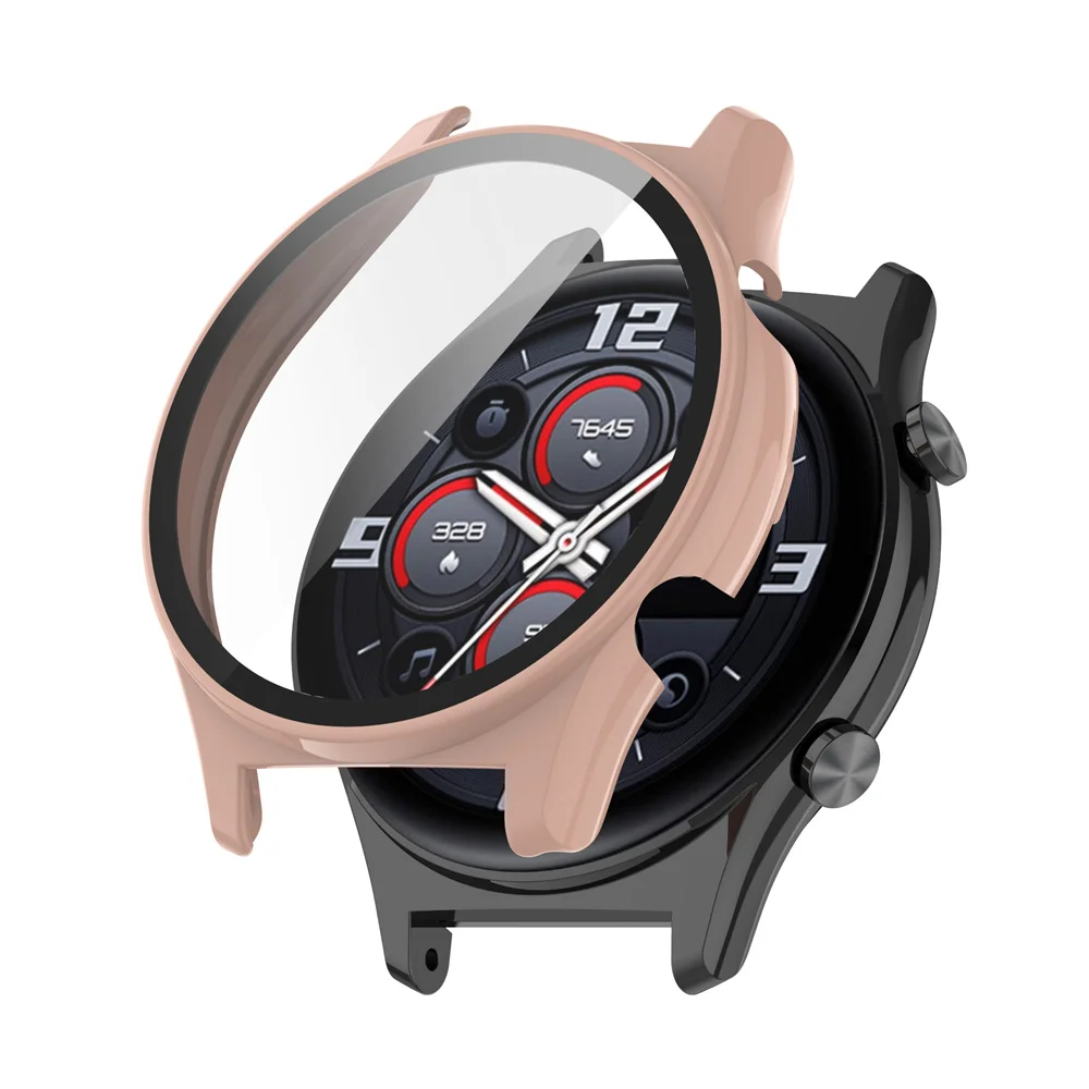 BEHUA Panzerglas+Hülle für Honor Watch 4 SmartWatch Rundum-Displayschutz Harte PC-Schutzhülle für Huawei Honor Watch4 Cover – Detail 4