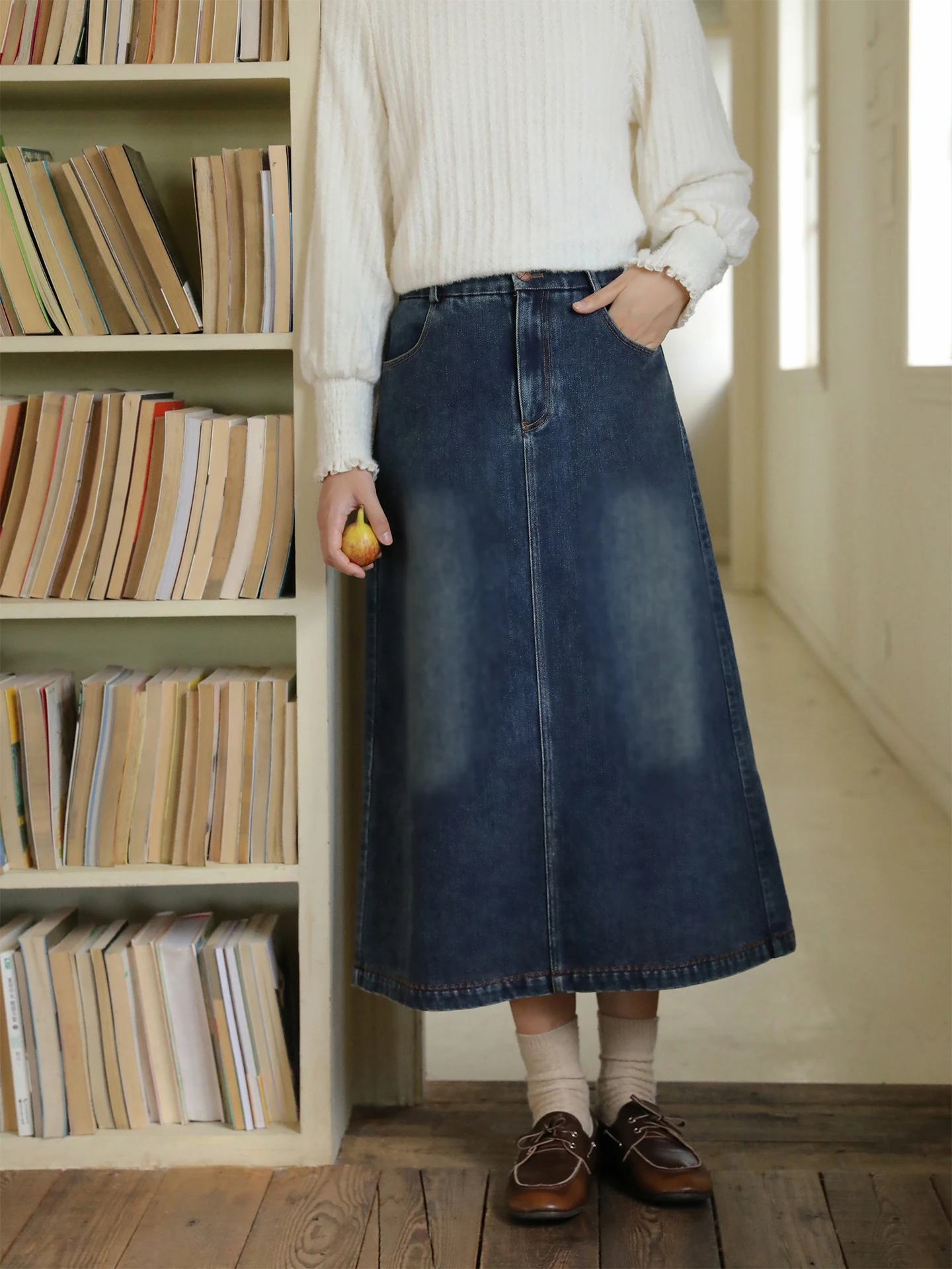 

Джинсовая юбка Nesoulum Fce с вышивкой и подкладкой, с завышенной талией, укороченная, для женщин, винтажная, в стиле A-Line, для повседневной носки