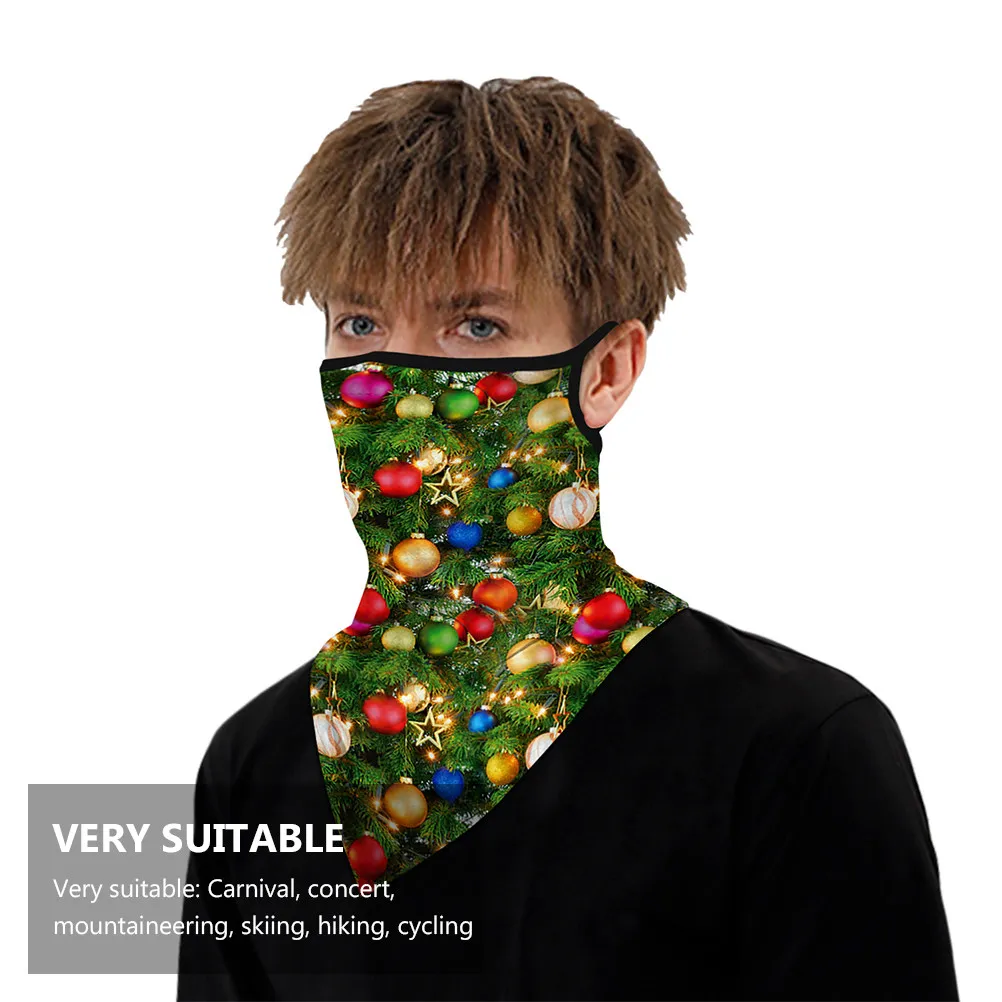 

2 Pcs Full Cover Outdoor Riding Mask Neck Protector from Covering Eye for Sleeping Printed Motorbike Sport Holiday