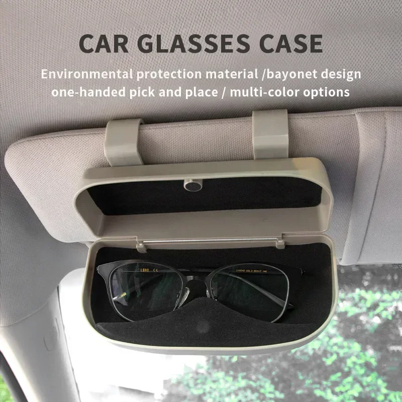 Car Glasses Box Portable Car Sunglasses Holder In The Car Driving Glasses Holder Eyeglass Case Sun Visor Car Lenses Holder