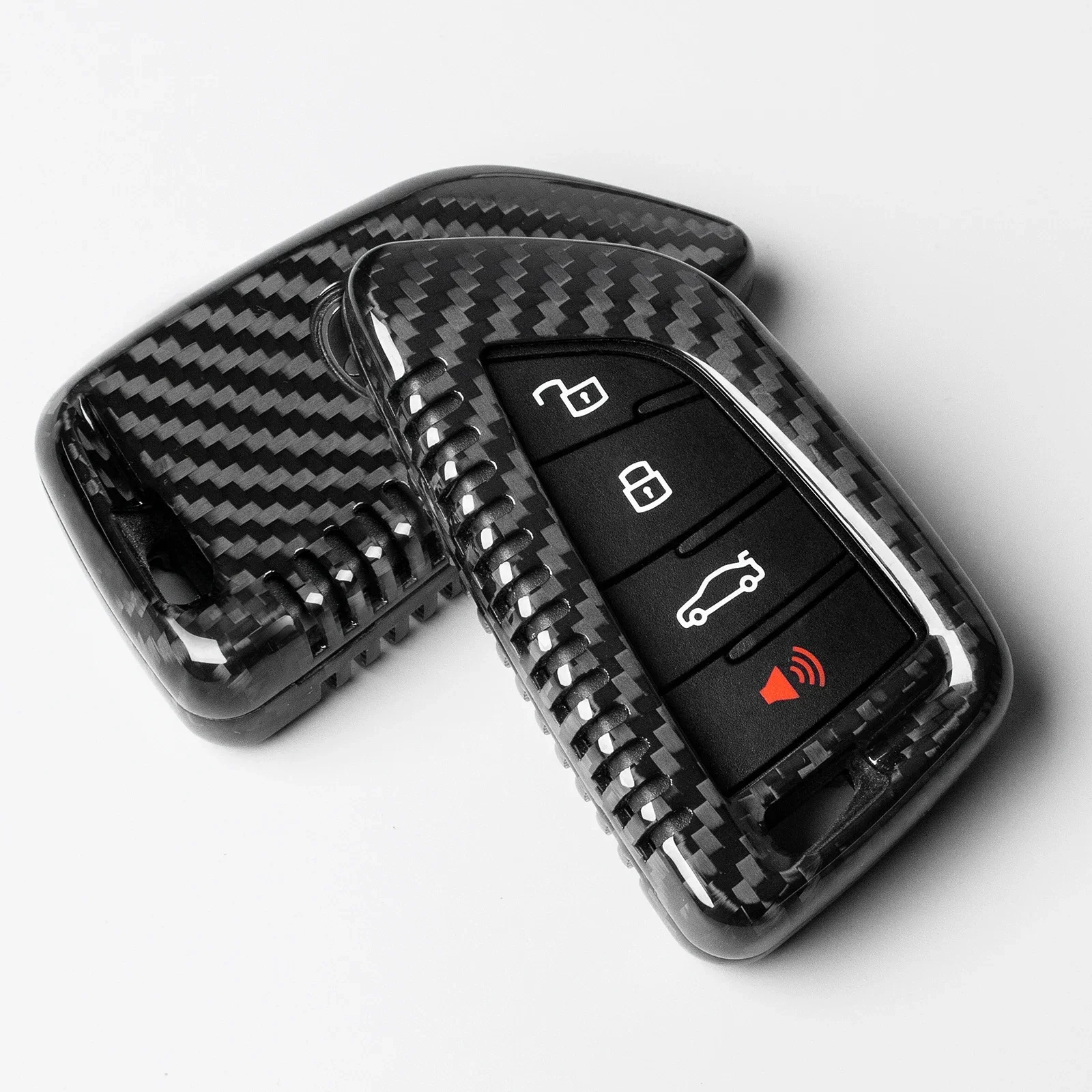 

Real Carbon Fiber Key Fob Case Protection Cover Holder For Toyota Supra GR MK5 A90 A91 2019-2024 Smart Key Accessories Keychain