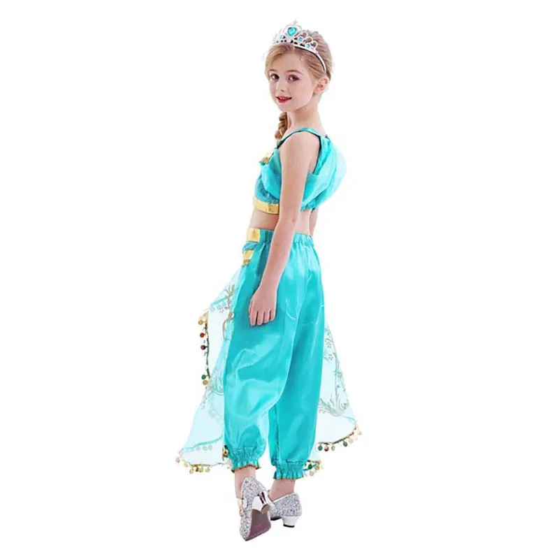 Disfraz de Halloween para niños, disfraz de princesa árabe Jasmine con accesorios lf[5