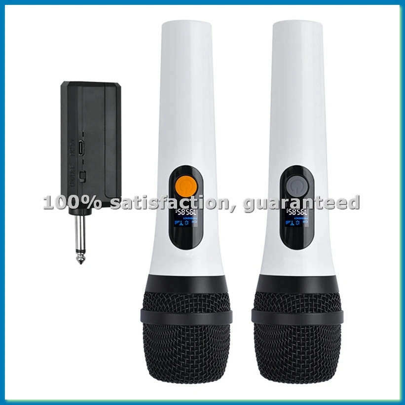 

Wireless Handheld Microphone 2.4G Portable Microphone System with for Home KTV Karaoke Clear Voice, Crisp Sound-A69M